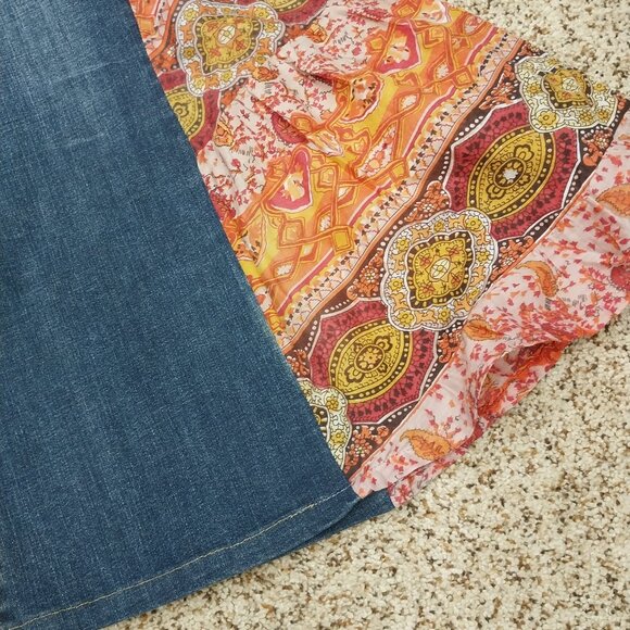 3339 Size 14 Levi's Demi Curve Upcycled Bell-Bottoms - Picture 7 of 7